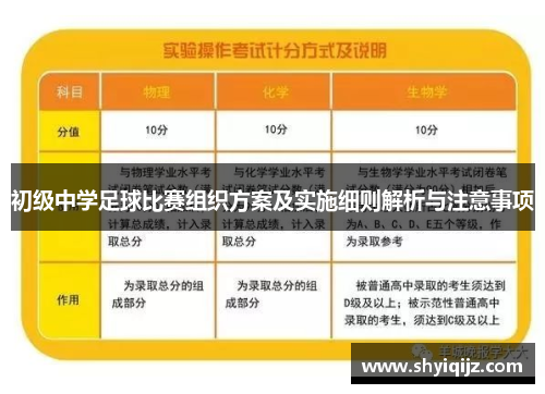 初级中学足球比赛组织方案及实施细则解析与注意事项